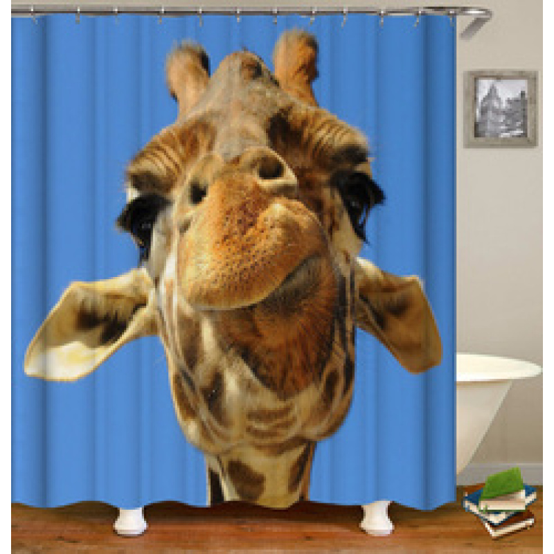 2021 Popular Waterproof Fabric,3D Print Deco Animal Style Bathroom Curtain, 180*180cm Size Customized Design Shower Curtain#