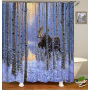 2021 Popular Waterproof Fabric,3D Print Deco Animal Style Bathroom Curtain, 180*180cm Size Customized Design Shower Curtain#