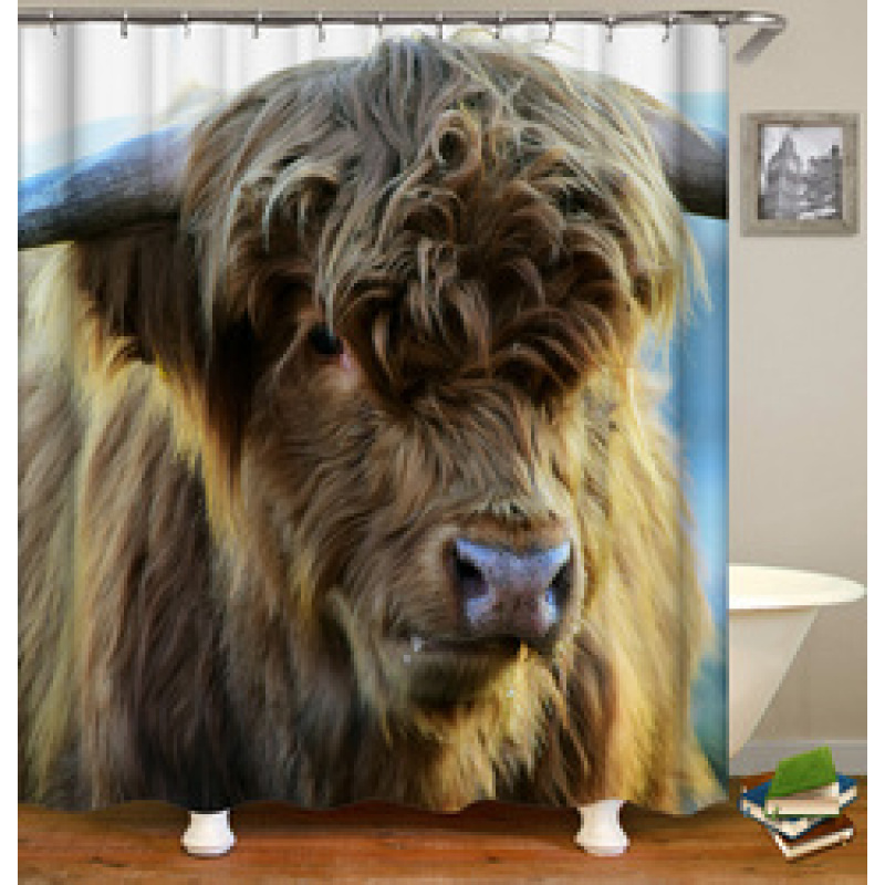2021 Popular Waterproof Fabric,3D Print Deco Animal Style Bathroom Curtain, 180*180cm Size Customized Design Shower Curtain#