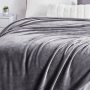 Dark Grey Warm Solid Color Velvet  Flannel Blanket For Living Room Bed  Blanket/