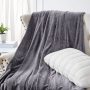 Dark Grey Warm Solid Color Velvet  Flannel Blanket For Living Room Bed  Blanket/