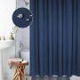 luxury waffle fabric waterproof shower curtain for bathroom