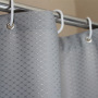 luxury waffle fabric waterproof shower curtain for bathroom