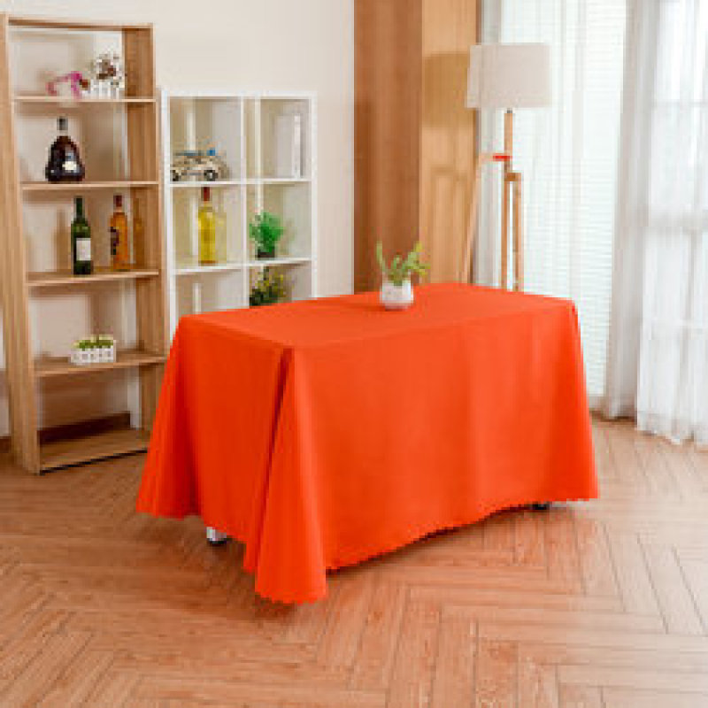 Hot Selling Custom Logo 100% Polyester Decorative Dust-proof purple Rectangle Solid Tablecloth For Wedding Banquet Hotel