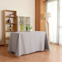 Hot Selling Custom Logo 100% Polyester Decorative Dust-proof purple Rectangle Solid Tablecloth For Wedding Banquet Hotel