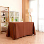 Hot Selling Custom Logo 100% Polyester Decorative Dust-proof purple Rectangle Solid Tablecloth For Wedding Banquet Hotel