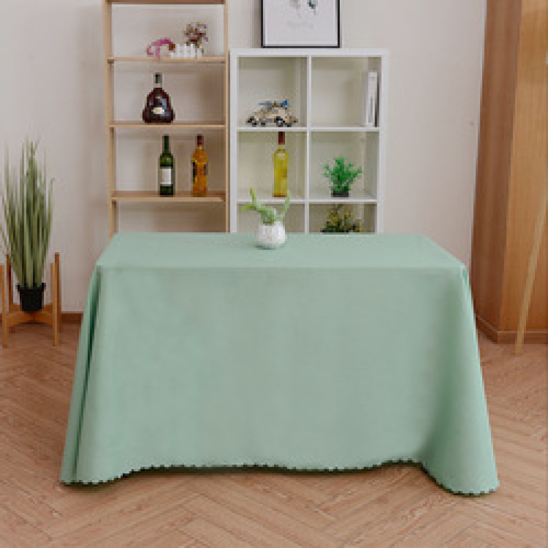 Hot Selling Custom Logo 100% Polyester Decorative Dust-proof purple Rectangle Solid Tablecloth For Wedding Banquet Hotel