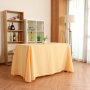 Hot Selling Custom Logo 100% Polyester Decorative Dust-proof purple Rectangle Solid Tablecloth For Wedding Banquet Hotel