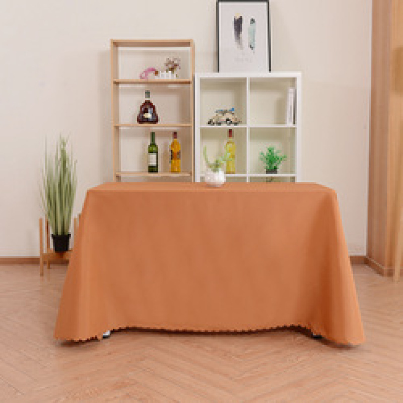 Hot Selling Custom Logo 100% Polyester Decorative Dust-proof purple Rectangle Solid Tablecloth For Wedding Banquet Hotel