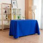 Hot Selling Custom Logo 100% Polyester Decorative Dust-proof purple Rectangle Solid Tablecloth For Wedding Banquet Hotel