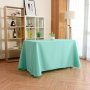 Hot Selling Custom Logo 100% Polyester Decorative Dust-proof purple Rectangle Solid Tablecloth For Wedding Banquet Hotel