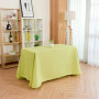 Hot Selling Custom Logo 100% Polyester Decorative Dust-proof purple Rectangle Solid Tablecloth For Wedding Banquet Hotel