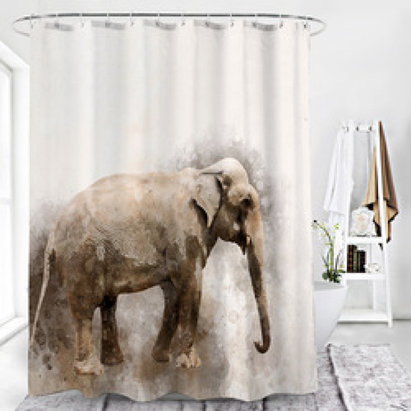 Home Goods Vintage Water Proof Shower Curtain Fabric Better Design 100% Polyester Shower Curtain Print