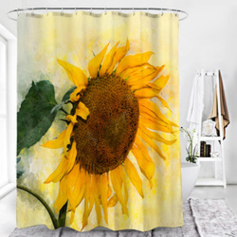 Home Goods Vintage Water Proof Shower Curtain Fabric Better Design 100% Polyester Shower Curtain Print