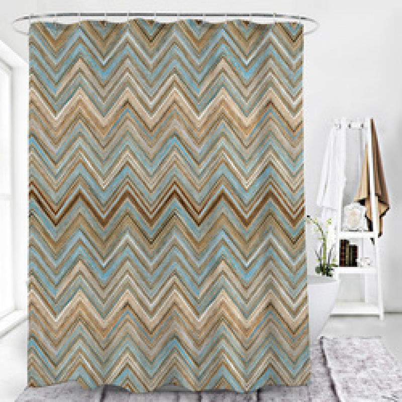 Home Goods Vintage Water Proof Shower Curtain Fabric Better Design 100% Polyester Shower Curtain Print