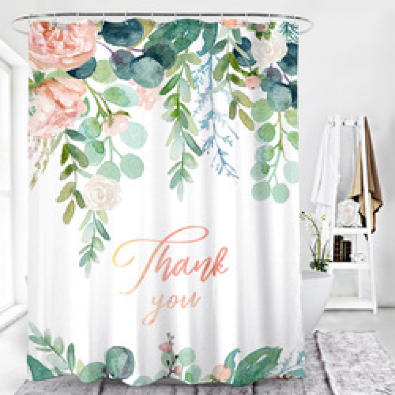 Home Goods Vintage Water Proof Shower Curtain Fabric Better Design 100% Polyester Shower Curtain Print