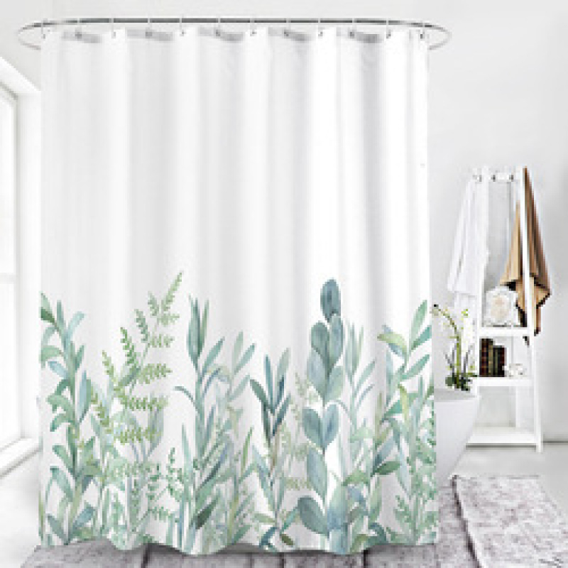 Home Goods Vintage Water Proof Shower Curtain Fabric Better Design 100% Polyester Shower Curtain Print