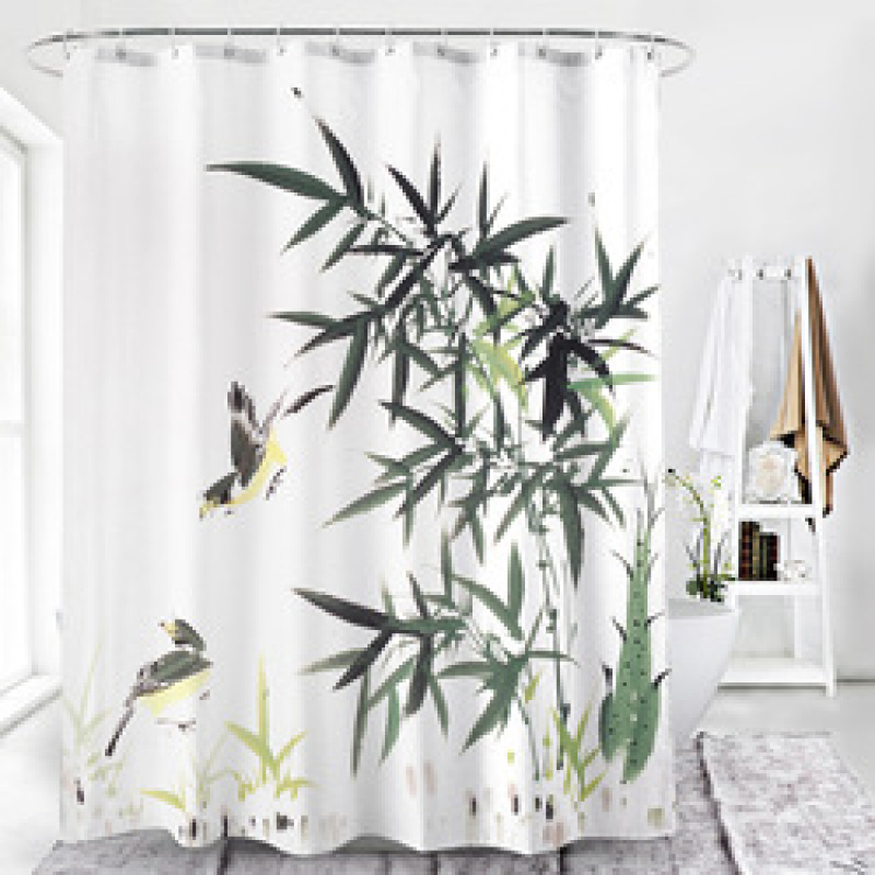 Home Goods Vintage Water Proof Shower Curtain Fabric Better Design 100% Polyester Shower Curtain Print