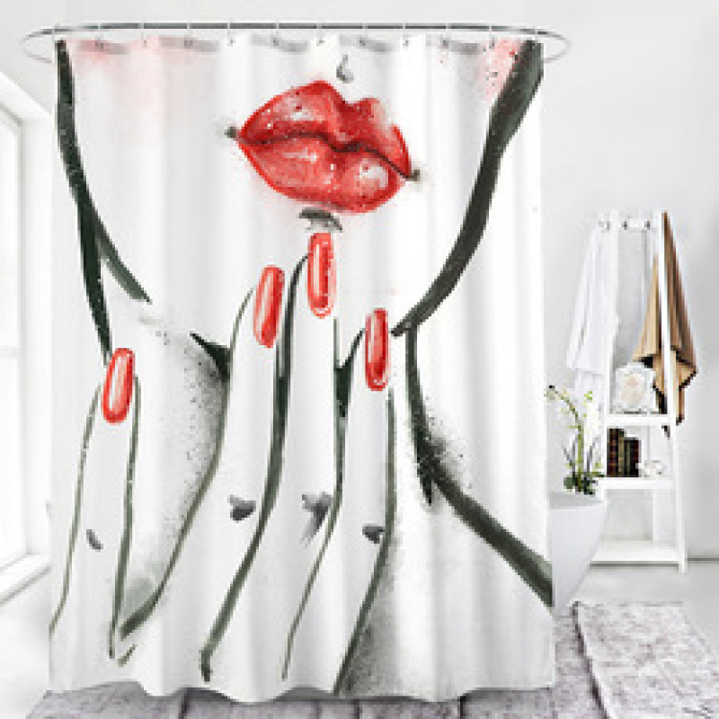 Home Goods Vintage Water Proof Shower Curtain Fabric Better Design 100% Polyester Shower Curtain Print