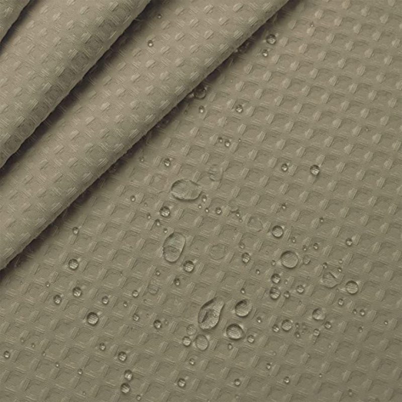 Linen Waffle Weave Bathroom 72x72 Waterproof Polyester Shower Curtain, 230gsm Heavy Duty Fabric Hotel Luxury Spa Shower Curtain/
