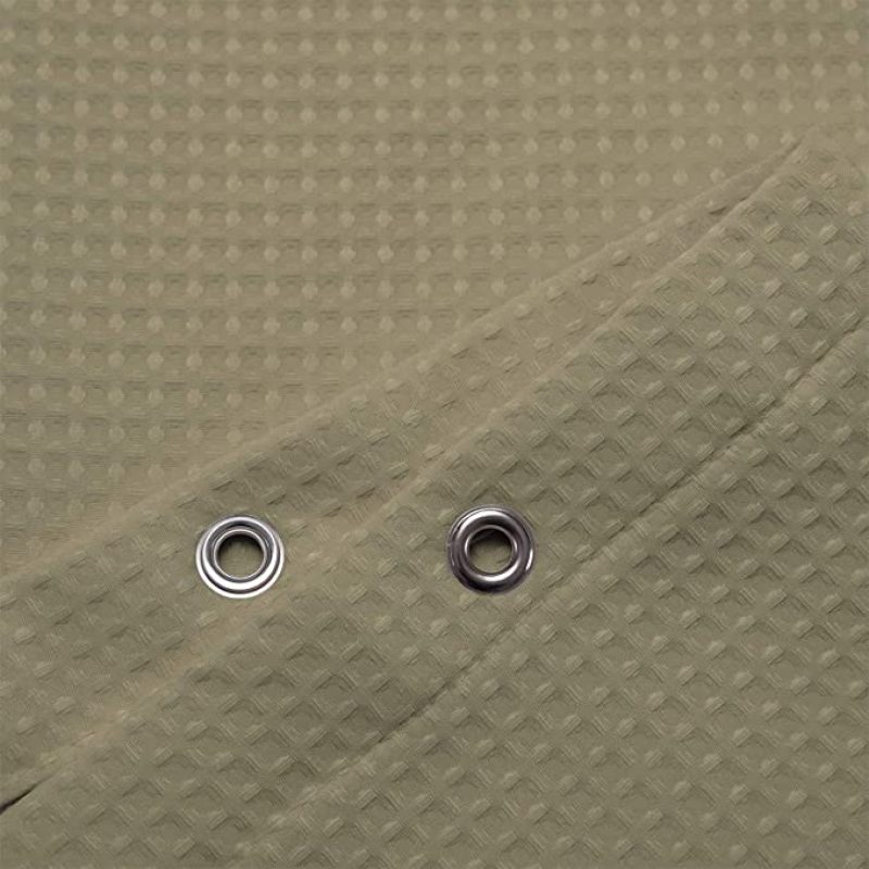 Linen Waffle Weave Bathroom 72x72 Waterproof Polyester Shower Curtain, 230gsm Heavy Duty Fabric Hotel Luxury Spa Shower Curtain/