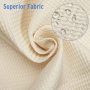 Linen Waffle Weave Bathroom 72x72 Waterproof Polyester Shower Curtain, 230gsm Heavy Duty Fabric Hotel Luxury Spa Shower Curtain/