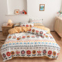 1.8m Pure Cotton Four Piece Set Autumn Winter Bed Sheet Pillow Cover Quilt Household Bedding YK/