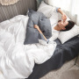 1.8m Pure Cotton Four Piece Set Autumn Winter Bed Sheet Pillow Cover Quilt Household Bedding YK/