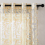 1m start wholesale punching burgundy flower glass yarn Polyester Embroidery Translucent sheer tulle curtains for living room