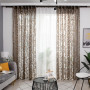 1m start wholesale punching burgundy flower glass yarn Polyester Embroidery Translucent sheer tulle curtains for living room