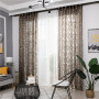 1m start wholesale punching burgundy flower glass yarn Polyester Embroidery Translucent sheer tulle curtains for living room