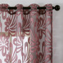 1m start wholesale punching burgundy flower glass yarn Polyester Embroidery Translucent sheer tulle curtains for living room