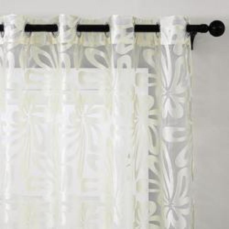 1m start wholesale punching burgundy flower glass yarn Polyester Embroidery Translucent sheer tulle curtains for living room