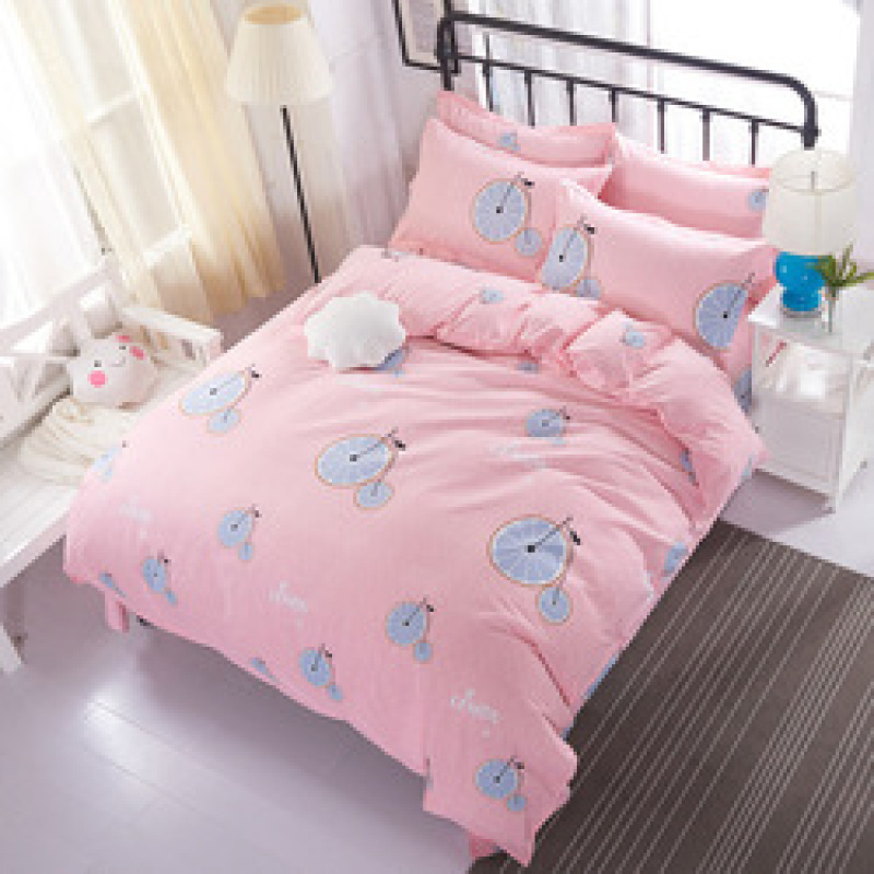 Cheap Pink Flower Bed Sheet Set,Bedroom Set Queen Bed#