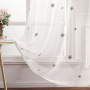 Elegant Star Light Transmission Embroidered Curtain For Living Room
