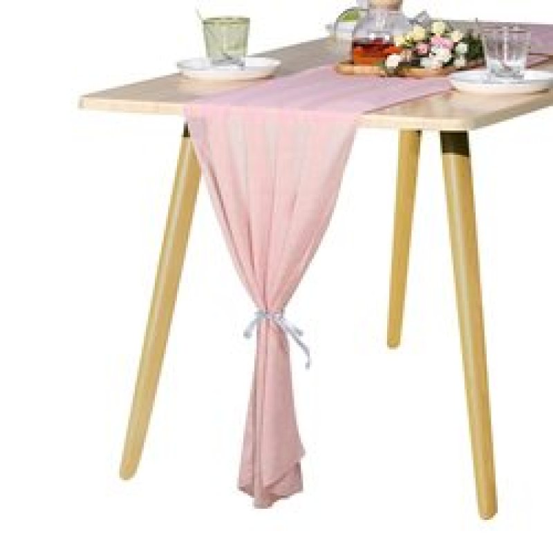 High Quality Chiffon Table Decoration Rustic Chic Wedding Reception Table Runner For Boho Bridal Shower Party Decorations
