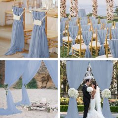 High Quality Chiffon Table Decoration Rustic Chic Wedding Reception Table Runner For Boho Bridal Shower Party Decorations