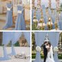 High Quality Chiffon Table Decoration Rustic Chic Wedding Reception Table Runner For Boho Bridal Shower Party Decorations
