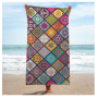 Boho Mandala Microfiber Beach Towel,  Print Poncho, Sand Free Beach Towel#