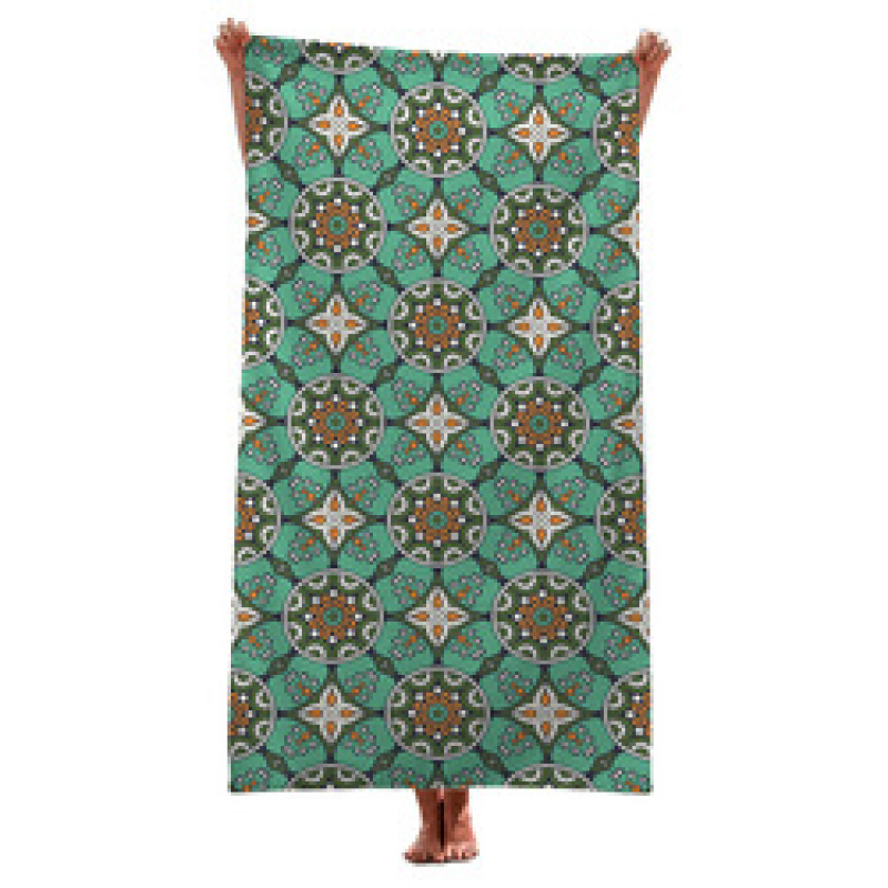 Boho Mandala Microfiber Beach Towel,  Print Poncho, Sand Free Beach Towel#