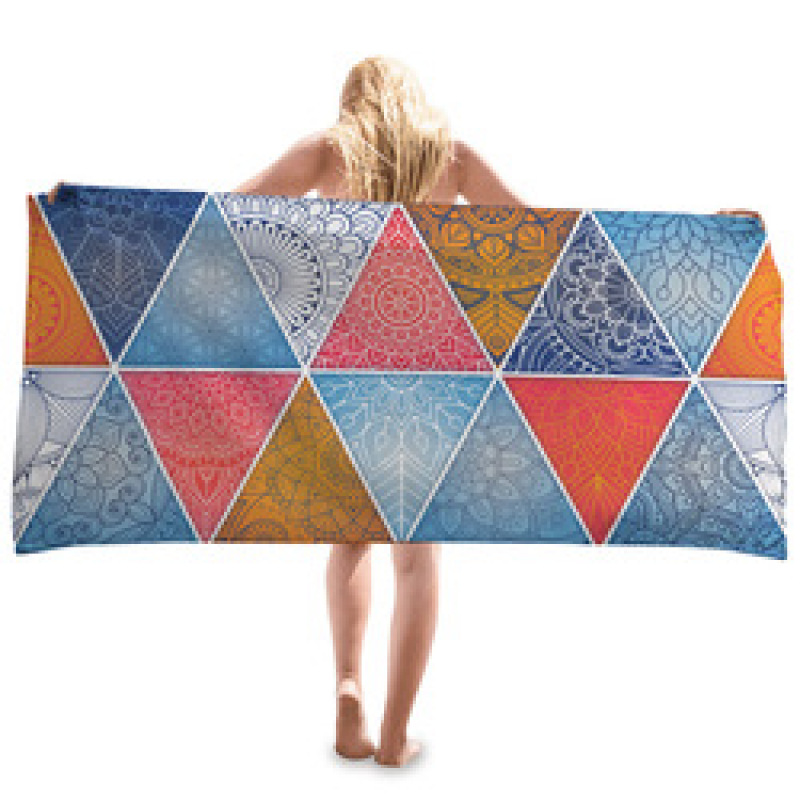 Boho Mandala Microfiber Beach Towel,  Print Poncho, Sand Free Beach Towel#
