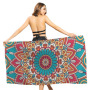 Boho Mandala Microfiber Beach Towel,  Print Poncho, Sand Free Beach Towel#