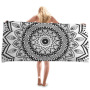 Boho Mandala Microfiber Beach Towel,  Print Poncho, Sand Free Beach Towel#