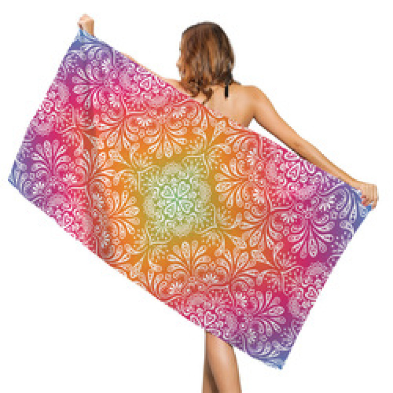 Boho Mandala Microfiber Beach Towel,  Print Poncho, Sand Free Beach Towel#