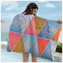 Boho Mandala Microfiber Beach Towel,  Print Poncho, Sand Free Beach Towel#