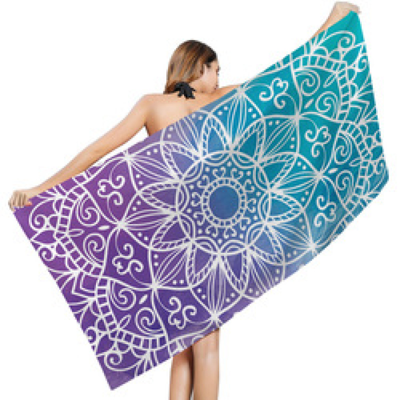 Boho Mandala Microfiber Beach Towel,  Print Poncho, Sand Free Beach Towel#