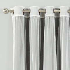 perspective sheer curtain polyester luxury party wall windows curtain set