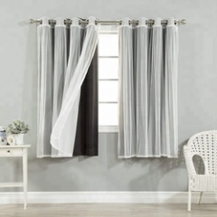 perspective sheer curtain polyester luxury party wall windows curtain set