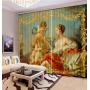 Custom 3d Window Curtains European Angel Pattern 3D Luxury Curtains for Livingroom,3D Voile White Cortina Rideaux/