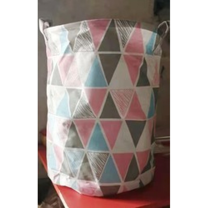 Dirty Laundry Cotton 40*50cm Linen Foldable Round Waterproof Organizer Bucket Clothes Toys Large Capacity Home Storage Basket